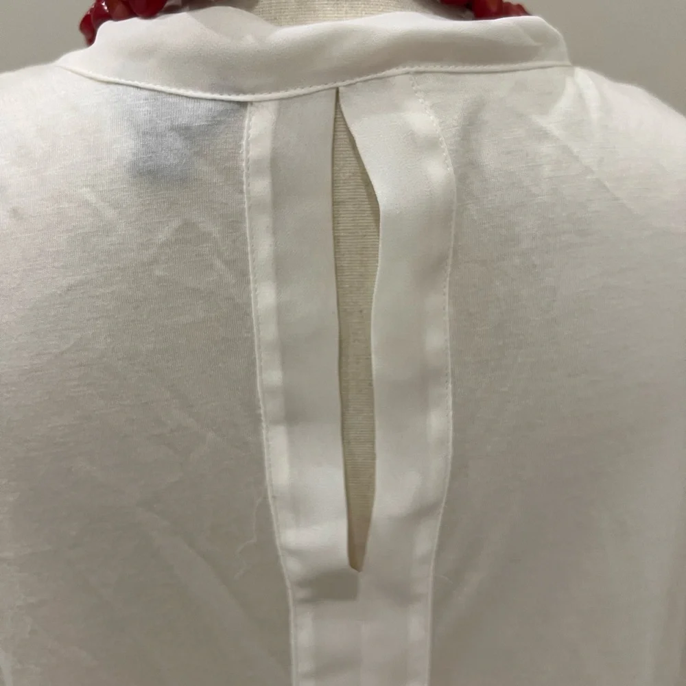 Ann Taylor Cream Blouse-Size XL - Picture 8 of 12